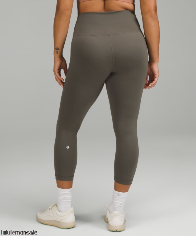 Lululemon Damen DELULU078 | Wunder Train High-rise Crop 23 Johannisbrotbraun